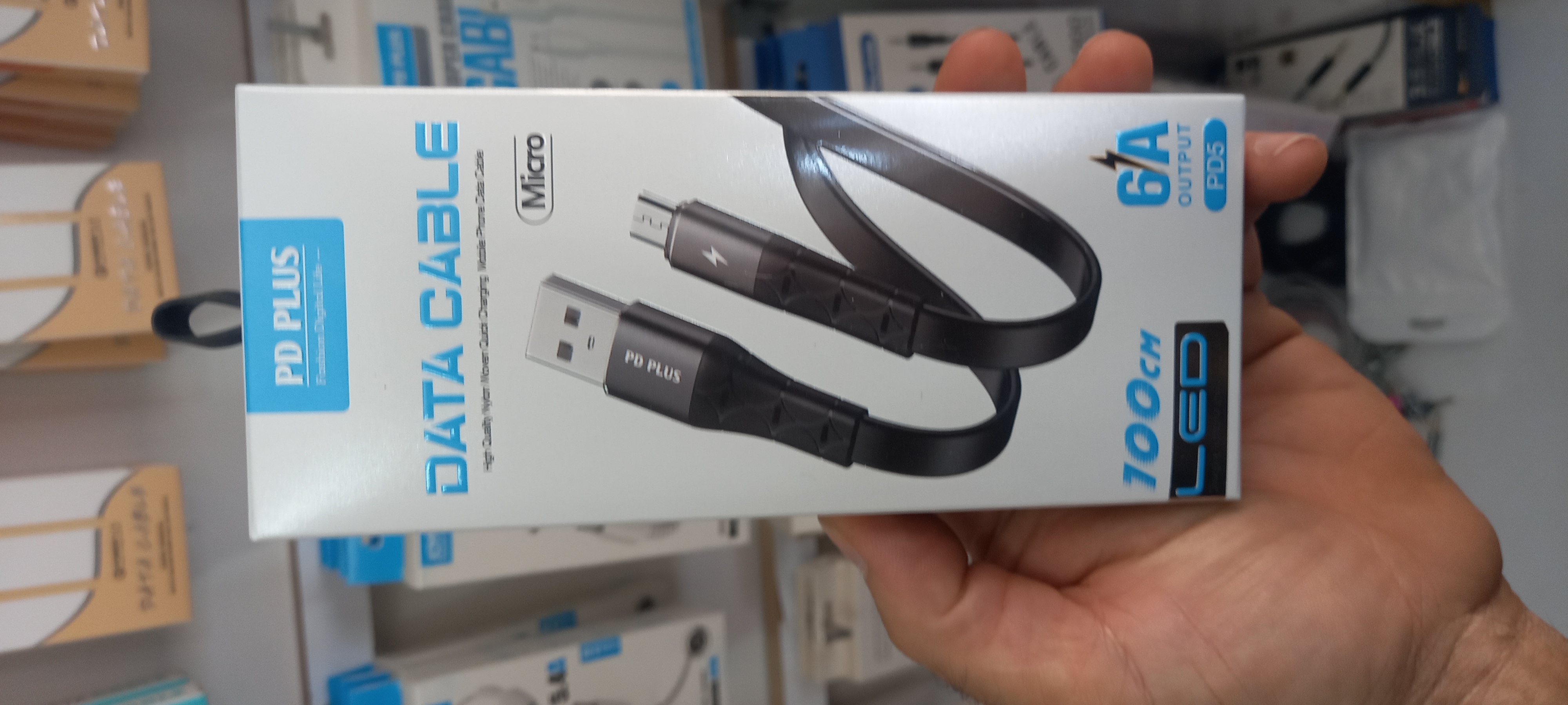کابل USB میکرو PD PLUS-سیلیکونی-دارای LED سبز