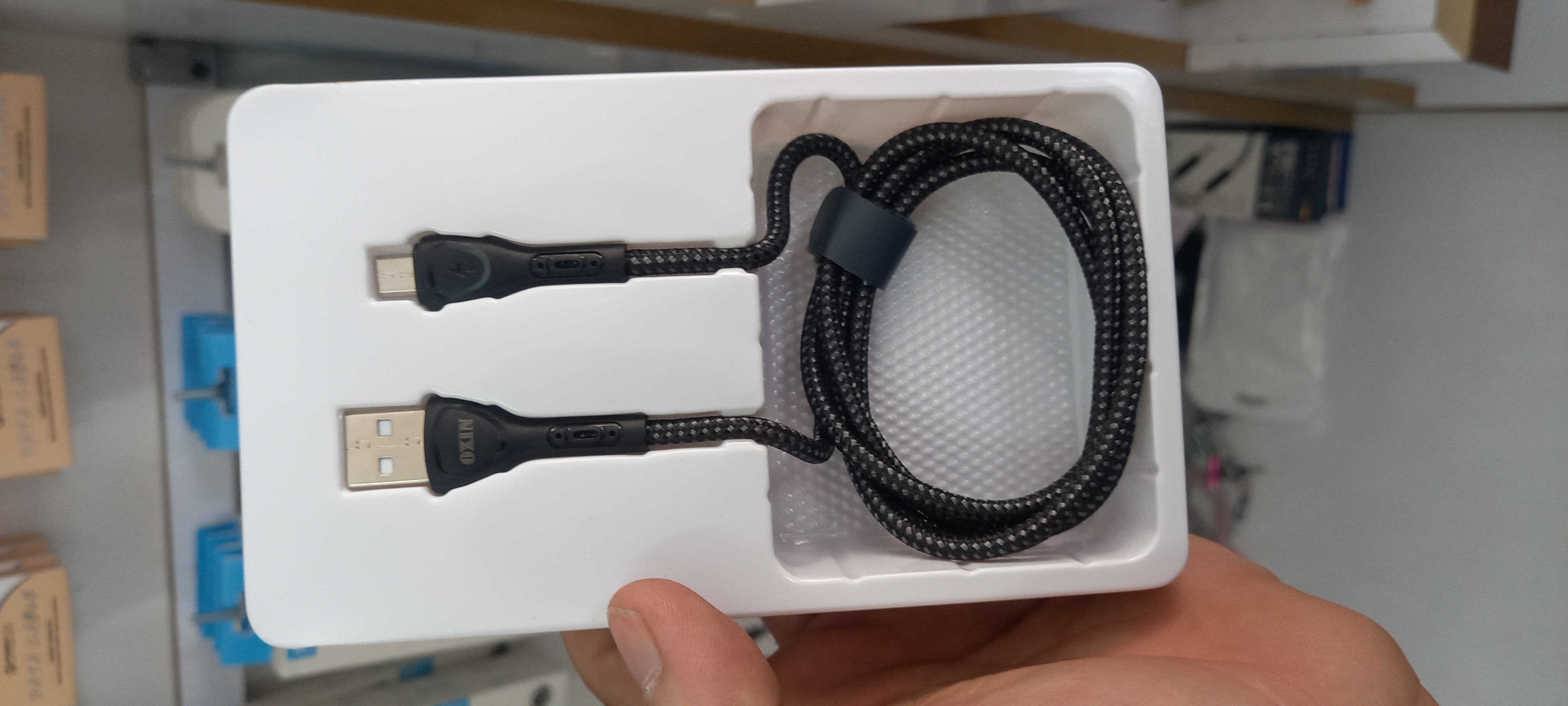 کابل USB میکرو OXIN-کنفی . LED دار