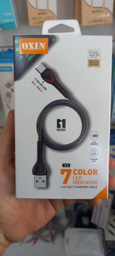 کابل USB میکرو OXIN-کنفی . LED دار