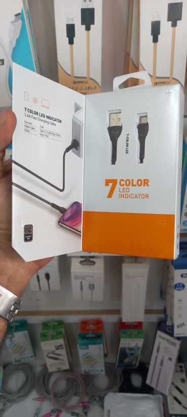 کابل USB میکرو OXIN-کنفی . LED دار