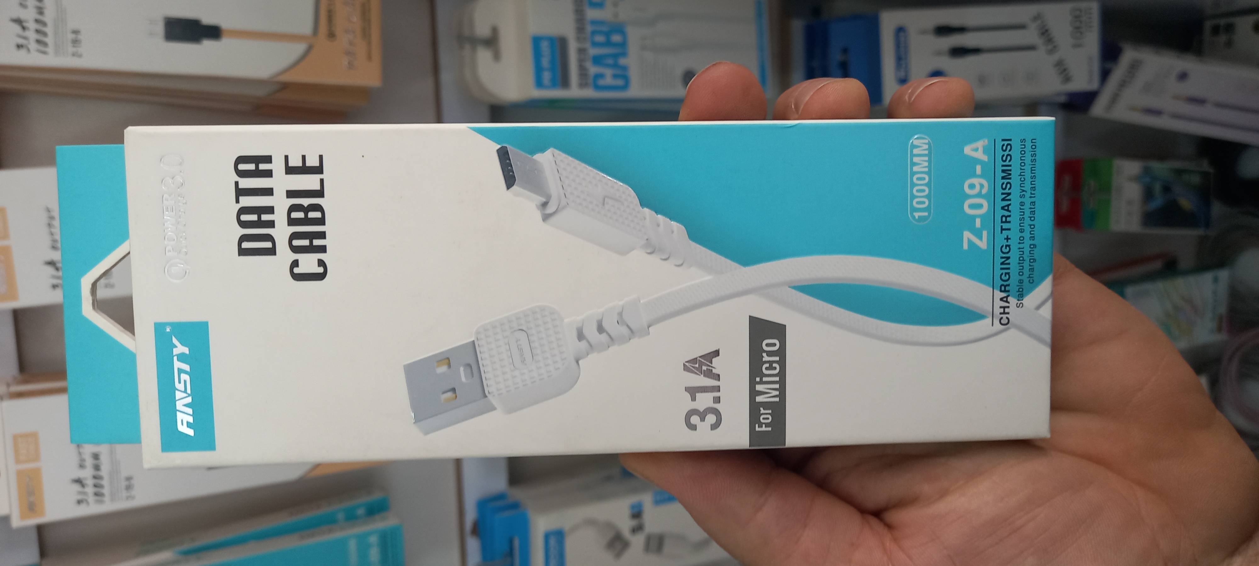 کابل USB میکرو ANSTY- سیلیکونی تخت