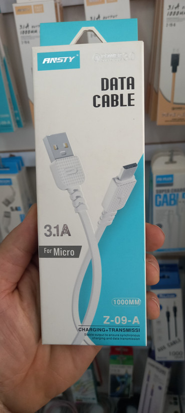 کابل USB میکرو ANSTY- سیلیکونی تخت