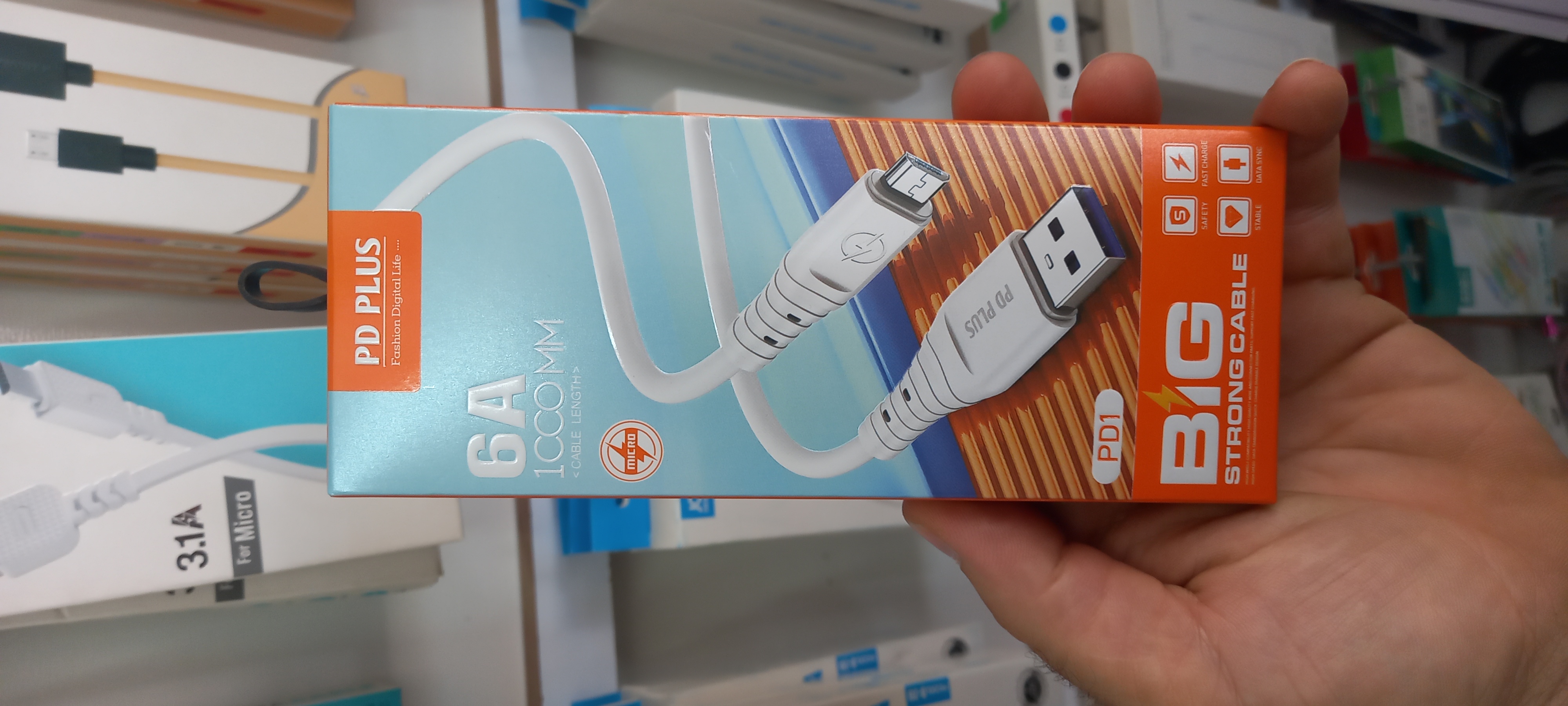 کابل  USB میکرو  6A.PD PLUS-سیلیکونی
