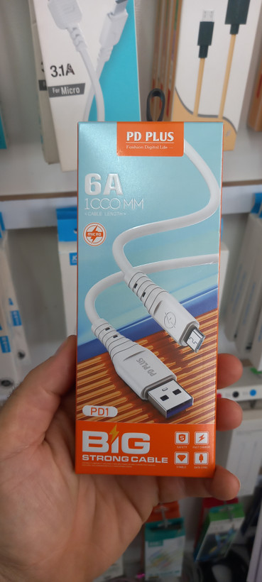 کابل USB میکرو 6A.PD PLUS-سیلیکونی