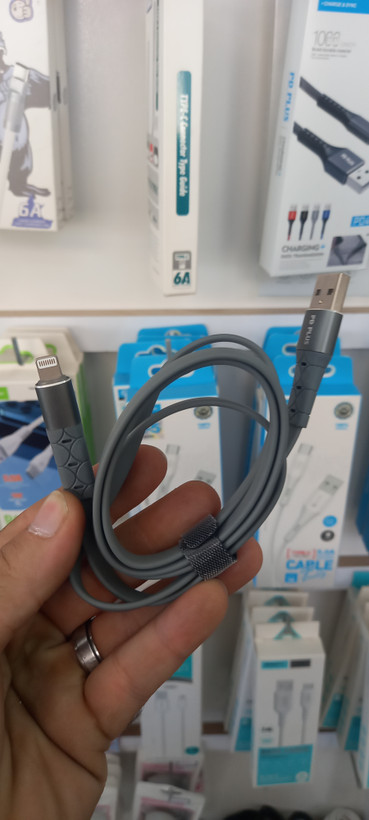 کابل آیفون USB آیفون ۷ (PD PLUS)-سیلیکونی تخت.LED دار