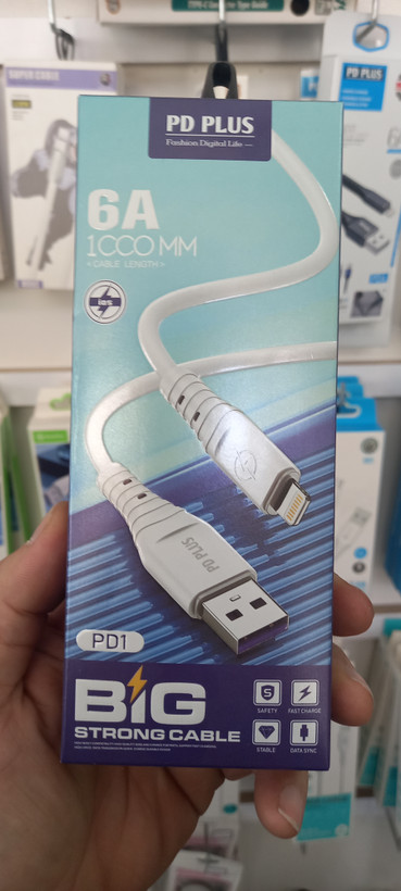 کابل آیفون USB آیفون ۷ (PD PLUS)-سیلیکونی ۶ آمپر