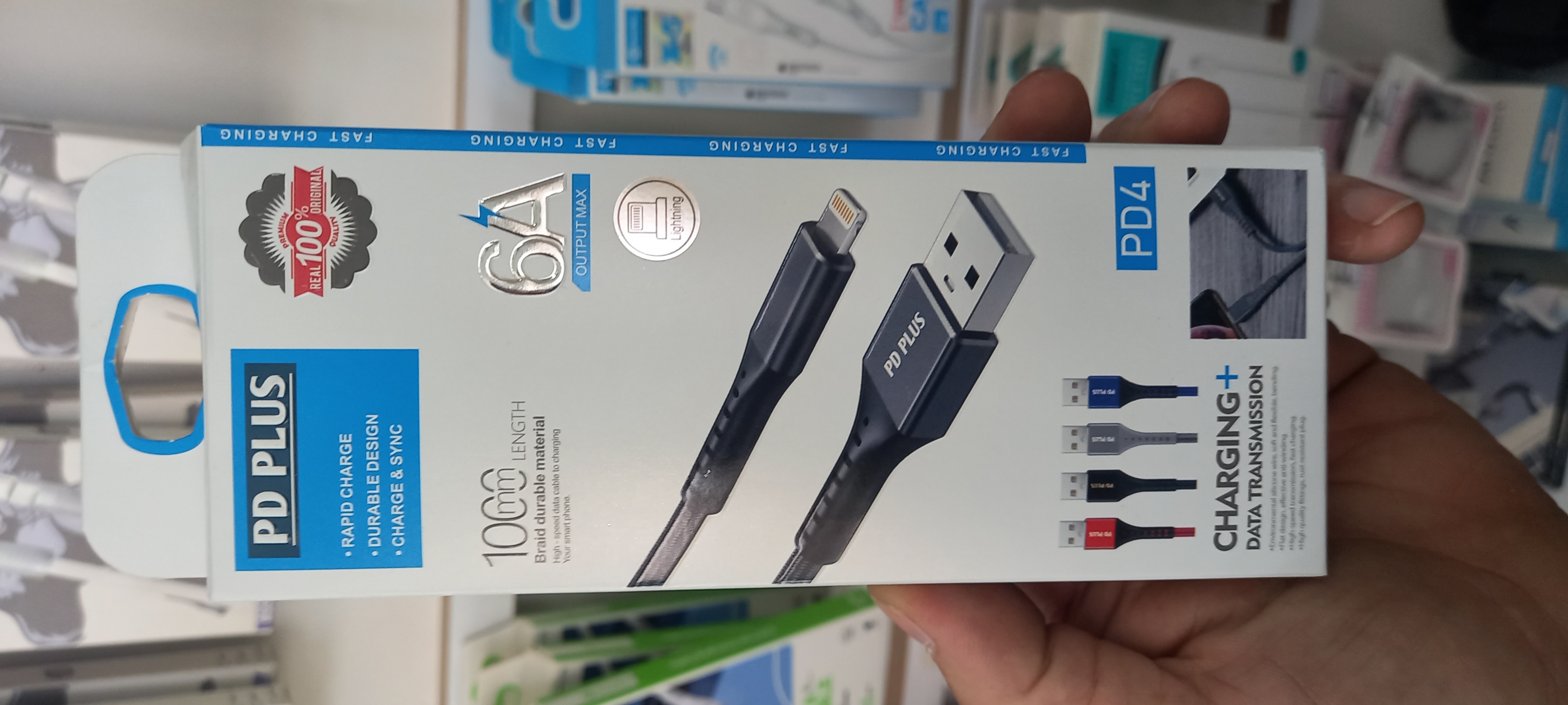 کابل آیفون USB آیفون ۷ (PD PLUS)-کنفی فلزی ۶ آمپر