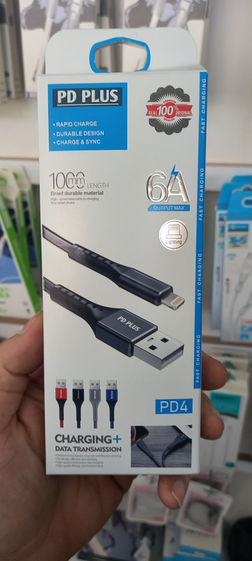 کابل آیفون USB آیفون ۷ (PD PLUS)-کنفی فلزی ۶ آمپر