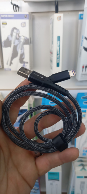 کابل آیفون USB آیفون ۷ (PD PLUS)-کنفی فلزی ۶ آمپر