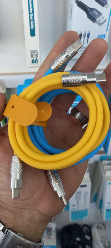 کابل ۶آمپر دوسر تایپ سی Type C (SUPER CABLE) - سیلیکونی ضخیم