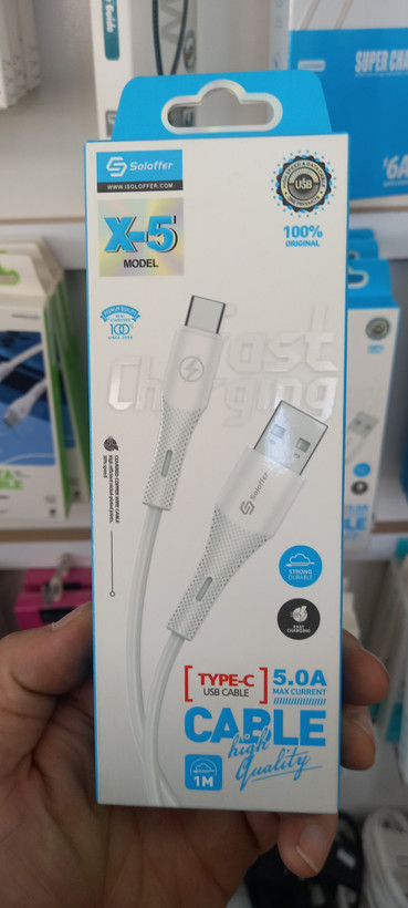 کابل USB TYPE C فست ۵ آمپر (SOLOFFER)